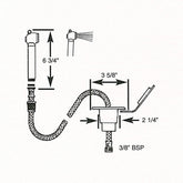 Scandvik Recessed Transom Shower w6 Hose  White 10055P
