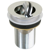 Scandvik Sink Drain wFlip Stopper  Chrome Plated Brass 19006P