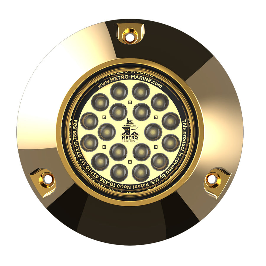 Metro Marine HighOutput Submersible Underwater Light wIntelligent Monochromatic LEDs  White 90 Beam FBMR1W390