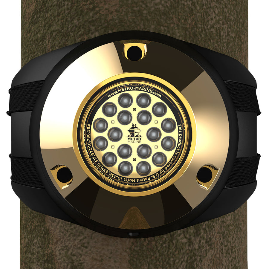 Metro Marine HighOutput Piling Mount Underwater Light wIntelligent Monochromatic LEDs  Aqua 90 Beam FPMR1A390