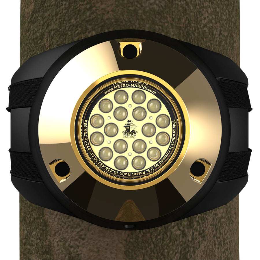 Metro Marine HighOutput Piling Mount Underwater Light wIntelligent Monochromatic LEDs  White 45 Beam FPMR1W345