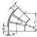 Trident Marine 312 ID 45Degree EPDM Black Rubber Molded Wet Exhaust Elbow w4 TBolt Clamps TRL3545SS