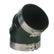 Trident Marine 312 ID 45Degree EPDM Black Rubber Molded Wet Exhaust Elbow w4 TBolt Clamps TRL3545SS