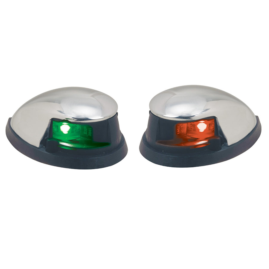 Perko RedGreen Horizontal Mount Side Lights  Pair  Chrome Plated Zinc 0648DP0CHR