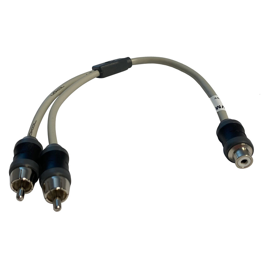 Marine Audio Adapter RCA Twisted Pair Y Adapter  1 Female to 2 Male VMCRCA1F2M