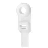 Pacer 8 Cable Tie wMounting Ring  Natural Color  50lb Tensile Strength  2 Bundle Diameter  100 Piece Bag CTMR2S100