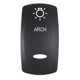 Pacer Actuator  ARCH fV Series Contura Switches  Black  Laser Etched TopBottom Light EV2LEARCH