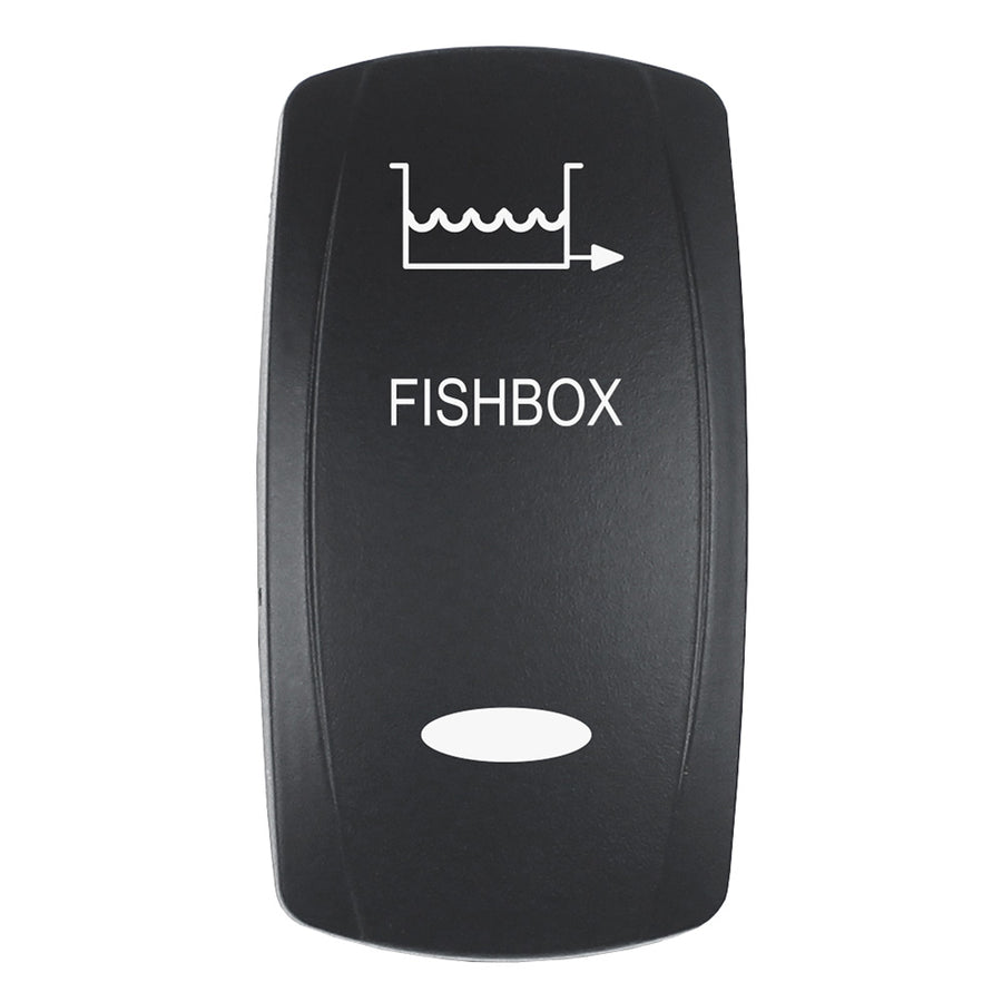 Pacer Actuator  FISHBOX fV Series Contura Switches  Black  Laser Etched TopBottom Light EV2LEFBX
