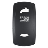 Pacer Actuator  FRESH WATER fV Series Contura Switches  Black  Laser Etched TopBottom Light EV2LEFRSH