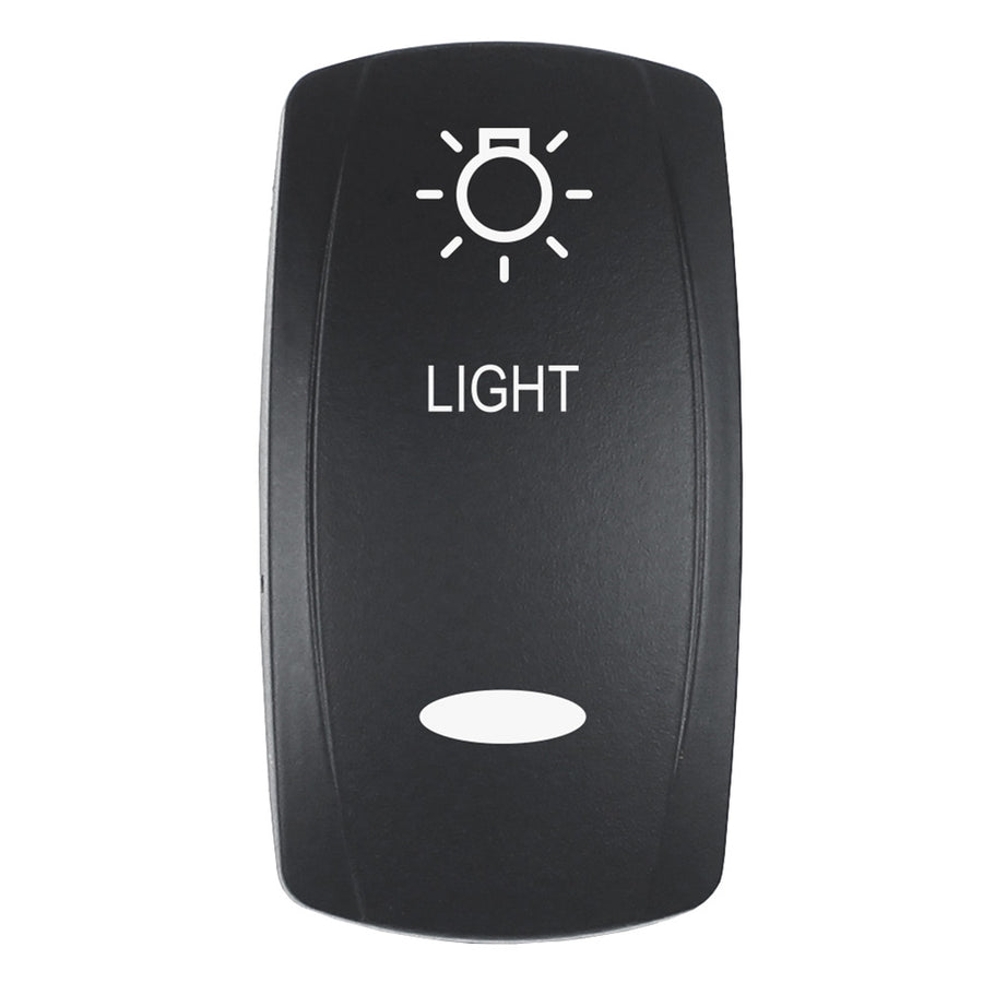 Pacer Actuator  LIGHT fV Series Contura Switches  Black  Laser Etched TopBottom Light EV2LELT