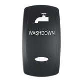 Pacer Actuator  WASHDOWN fV Series Contura Switches  Black  Laser Etched TopBottom Light EV2LEWSHDWN