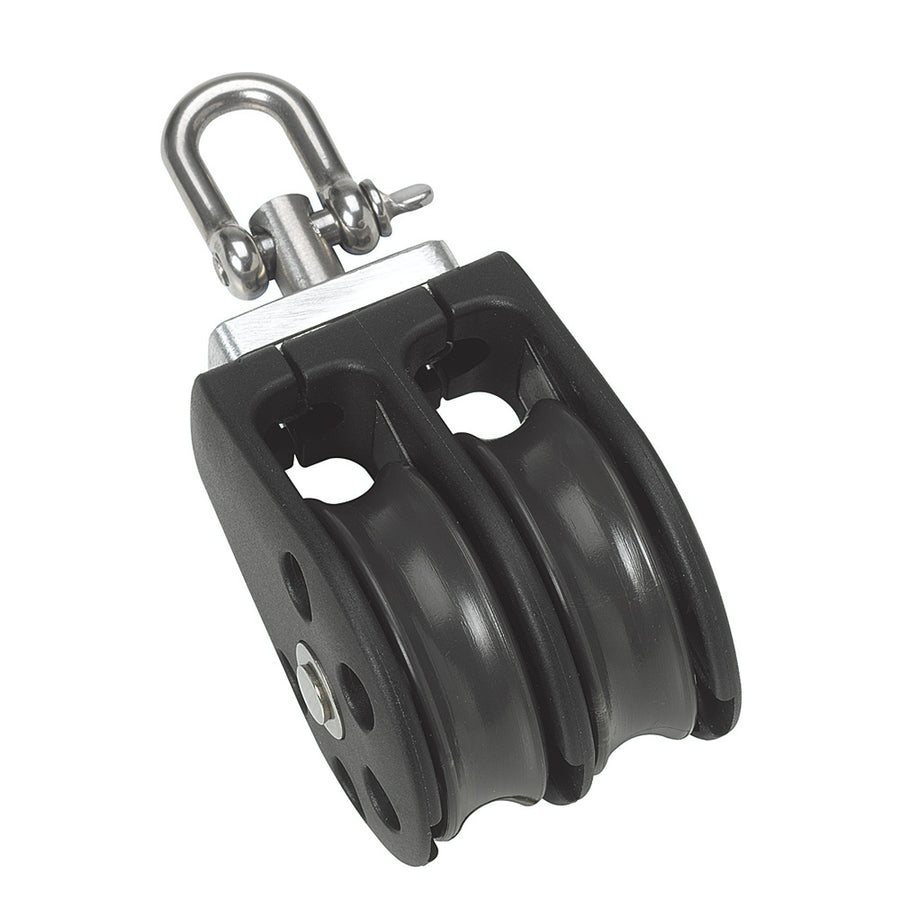 Barton Marine Size 3 45mm Plain Bearing Pulley Block Double wSwivel N03230