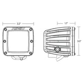 RIGID Industries DSeries LED SAE Fog Beam  YellowWhite  Set of 2 50482
