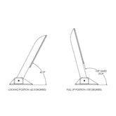 TACO Command Ratchet Hinge  1812  316 Stainless Steel Polished wHard Stop H250048