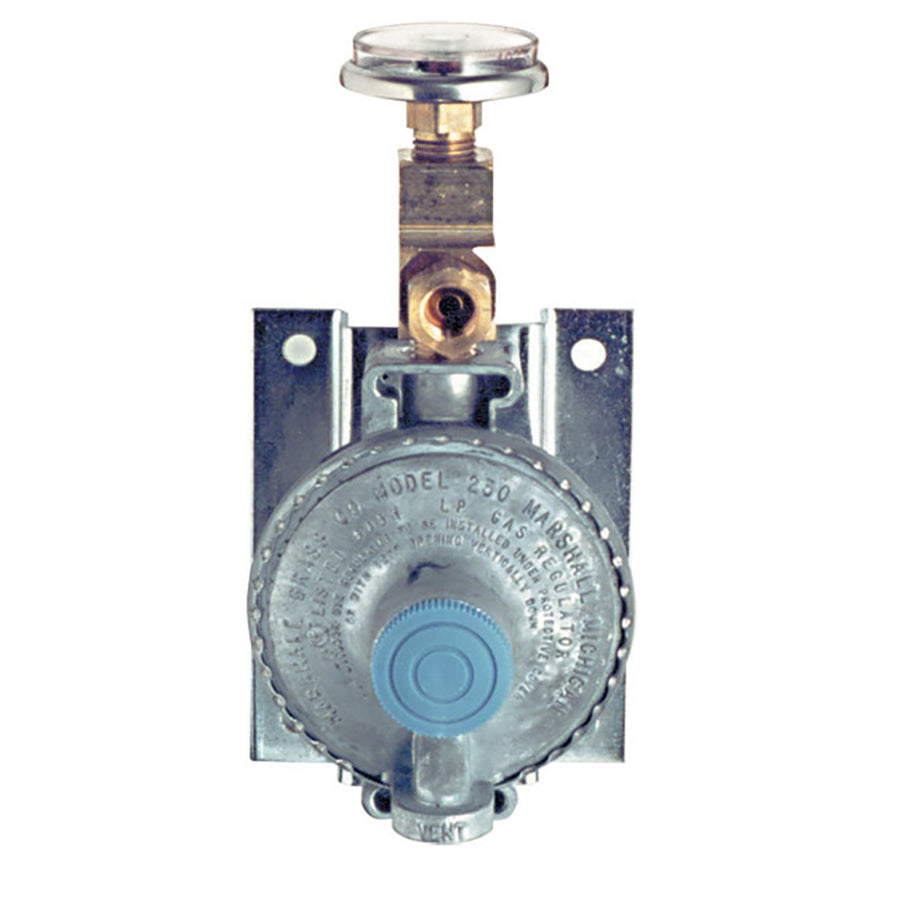 Trident Marine Single Stage Regulator w300 PSI Pressure Gauge wWall Mount 12111411