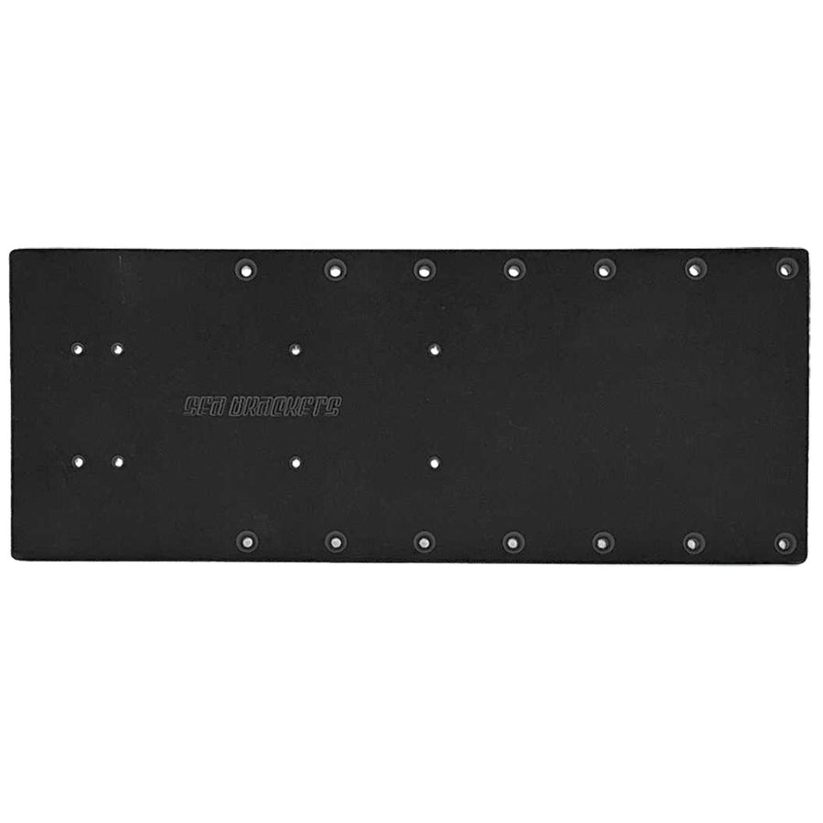 Sea Brackets 20 Straight Trolling Motor Plate  Black SEA2325BLK