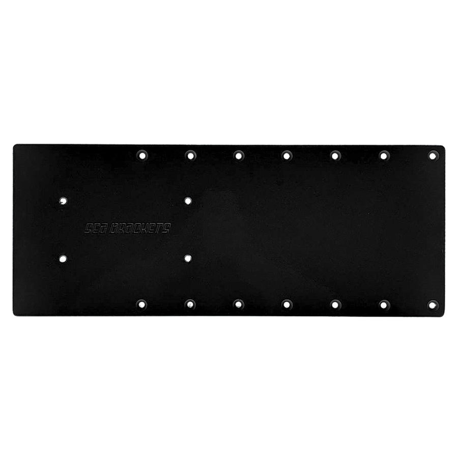 Sea Brackets 20 Straight Trolling Motor Plate fGarmin Kraken  Black SEA2303BLK