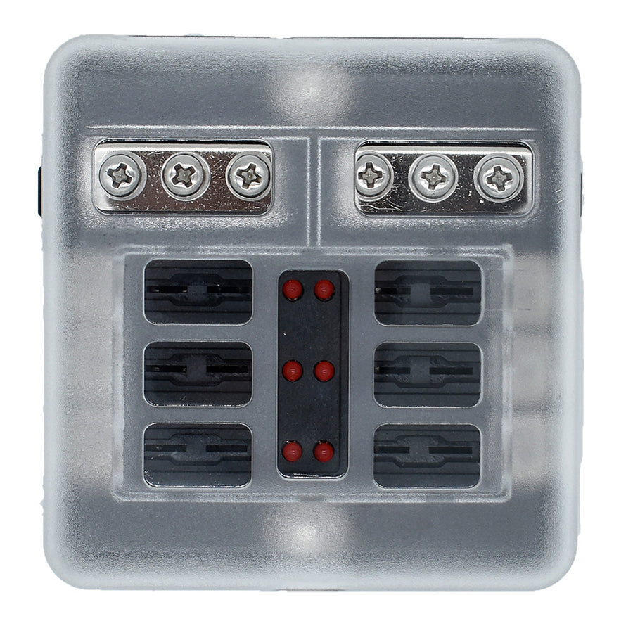 Bluewater 6 Position Fuse Block wLEDs 32000001006