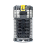 Bluewater 12 Position Fuse Block ATC wYellow Slide 32003003012