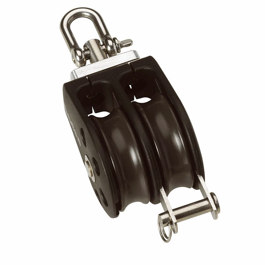 Barton Size 2 35mm Plain Bearing Pulley Block Double Swivel  Becket N02231