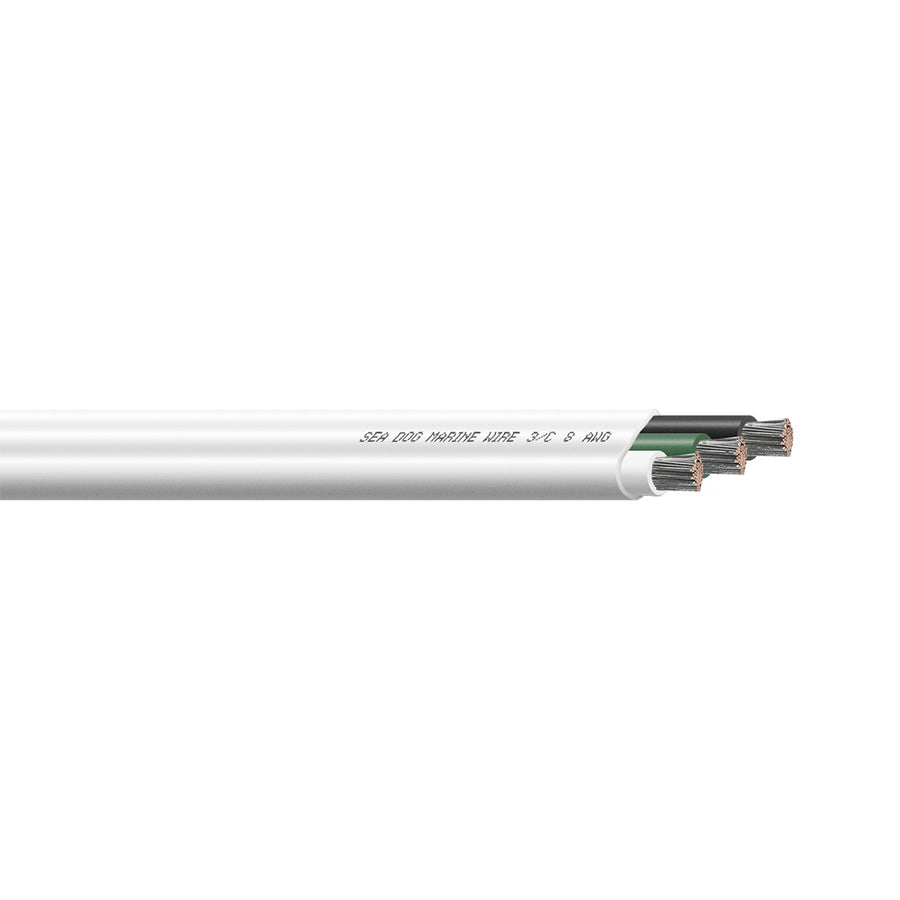 SeaDog 83 AWG Flat Triplex Wire  WhiteGreenBlack  100 8008302