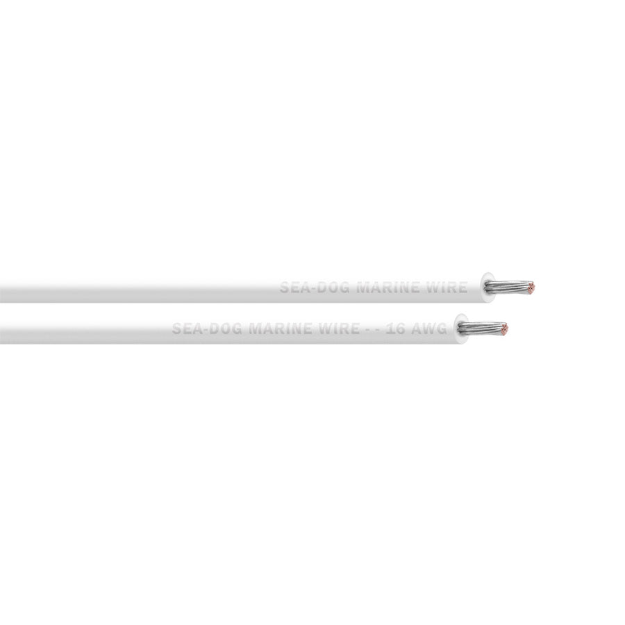 SeaDog 16 AWG White Primary Wire  25 8016050