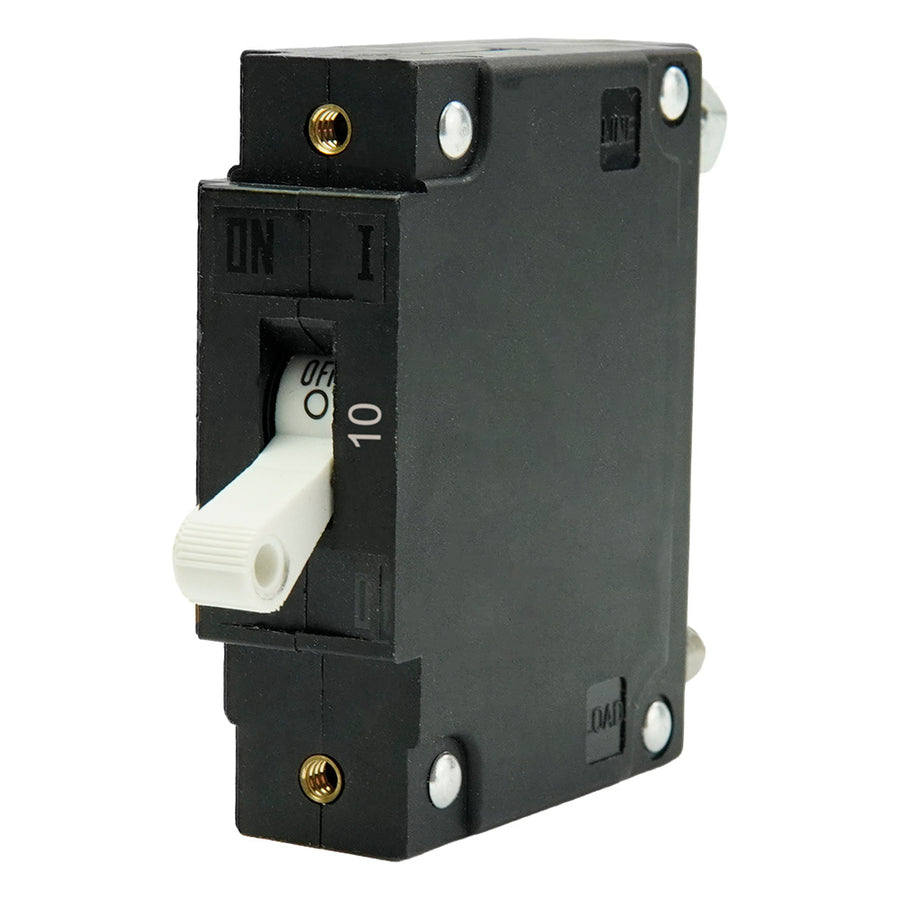 Egis C Series White Toggle Panel Mount Circuit Breaker  Single Pole 10A 3501010