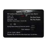 SafeTAlert 25 Series Surface Mount Dual Carbon MonoxidePropane Alarm  12V Hardwire  Black 25741BL