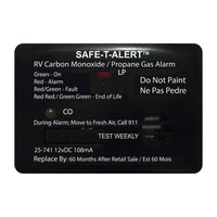 SafeTAlert 25 Series Surface Mount Dual Carbon MonoxidePropane Alarm  12V Hardwire  Black 25741BL
