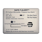 SafeTAlert 25 Series Surface Mount Dual Carbon MonoxidePropane Alarm  12V Hardwire  White 25741WT