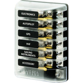 Blue Sea 5015 ST Glass Fuse Block wNegative Bus 5015