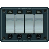 Blue Sea 8262 Waterproof Panel 4 Position  Slate Grey 8262