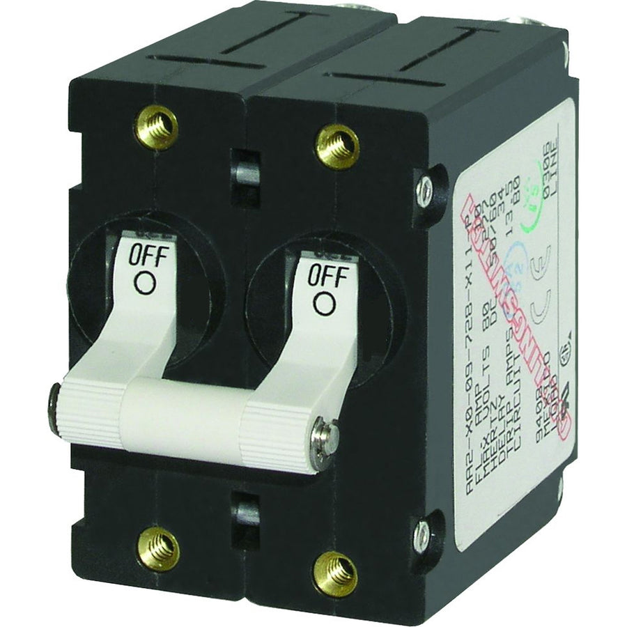 Blue Sea 7233 ASeries Double Pole Toggle  10AMP  White 7233