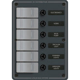 Blue Sea 8053 Slate Grey  6 Position  Vertical 8053