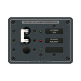 Blue Sea 8029 AC Main 1 Position Breaker Panel  White Switches 8029