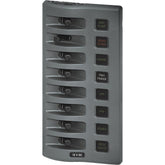 Blue Sea 4308 WeatherDeck Water Resistant Fuse Panel  8 Position  Grey 4308