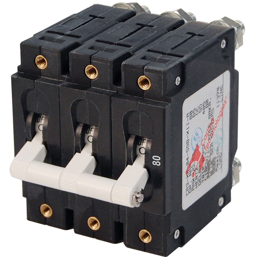 Blue Sea 7289 CSeries Triple Pole Circuit Breaker  80A 7289