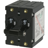 Blue Sea 7348 ASeries Double Pole Toggle  16A  Black 7348