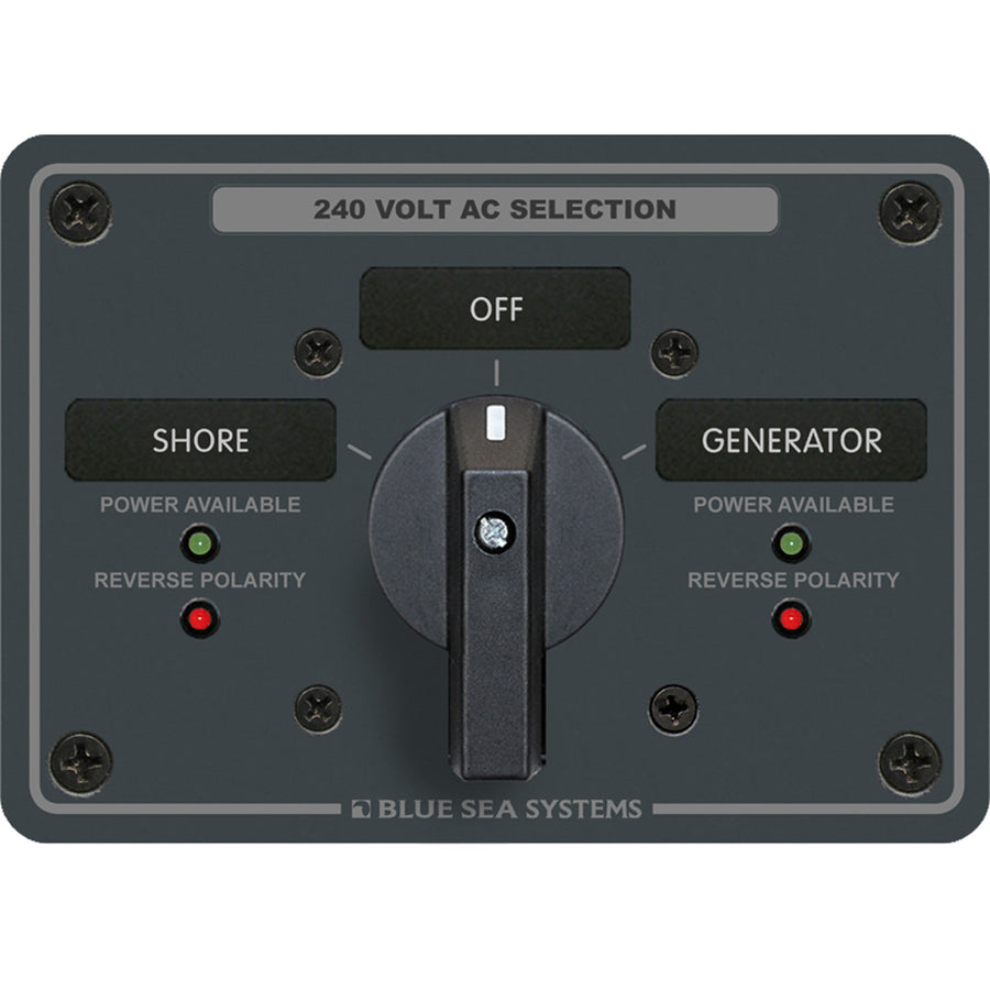 Blue Sea 8363 AC Rotary Switch Panel 65 Ampere 2 Positions  OFF 3 Pole 8363