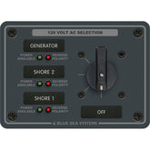 Blue Sea 8366 AC Rotary Switch Panel 30 Ampere 3 Positions  OFF 2 Pole 8366