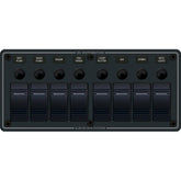 Blue Sea 8371 Water Resistant Panel  8 Position  Black  Horizontal Mount 8371