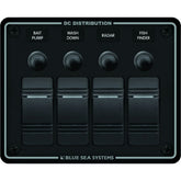 Blue Sea 8372 Water Resistant 4 Position  Black  Horizontal Mount Panel 8372