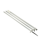 Lees 12 MKII Bright Silver Pole wBlack Spike  1 38 OD AO8712CR