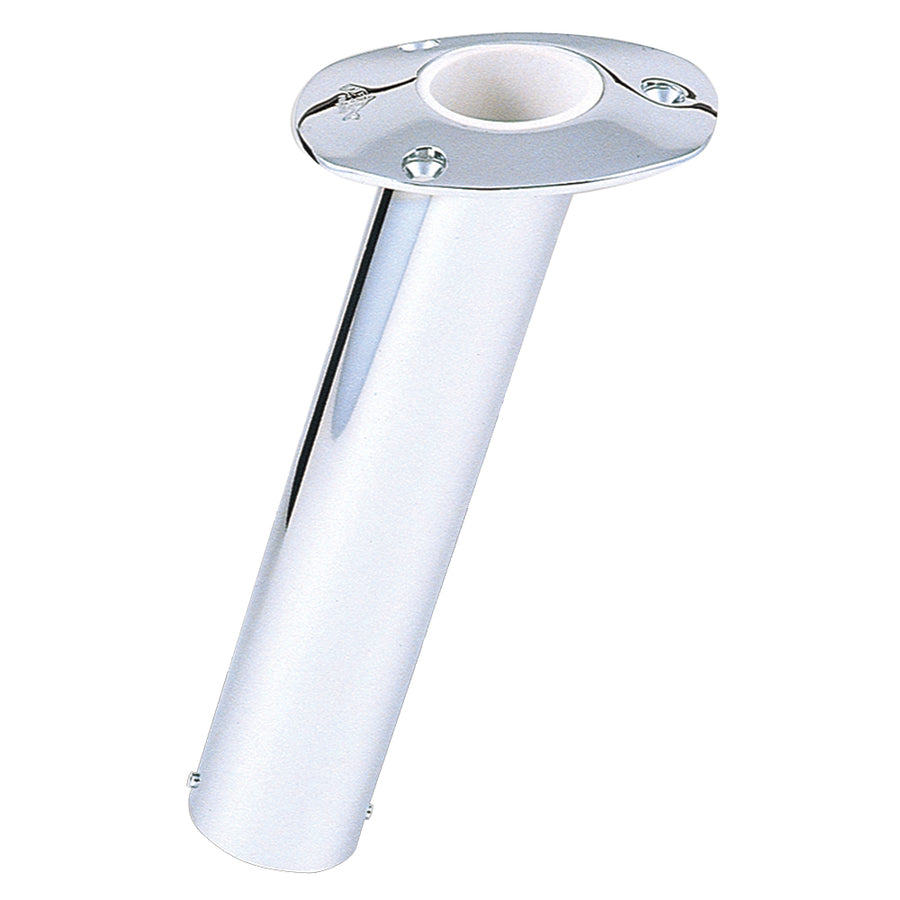 Lees 15 Degree Stainless Steel Flush Mount Rod Holder  225 OD RH534HS