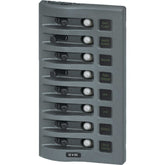 Blue Sea 4378 WeatherDeck Water Resistant Circuit Breaker Panel  8 Position  Grey 4378