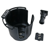 Scotty 311 Drink Holder wBulkheadGunnel Mount  Rod Holder Post Mount  Black 311BK
