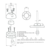 Scanstrut DS16S Vertical Cable Seal  Stainless Steel DS16S