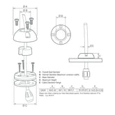 Scanstrut DS30S Vertical Cable Seal  Stainless Steel DS30S