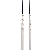 Lees 165 Bright Silver Black Spike Telescopic Poles fSidewinder TX3916SLSL