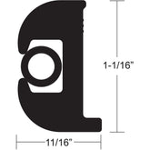 TACO Flex Vinyl Rub Rail Kit  Black wBlack Insert  50  1116 V110809BBK502